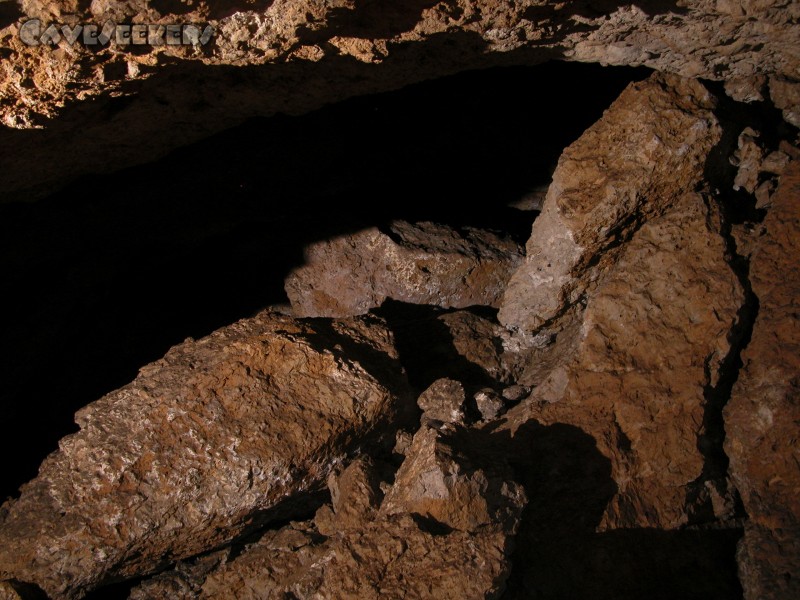 Anton-Völkel-Grotte: Abstieg.
