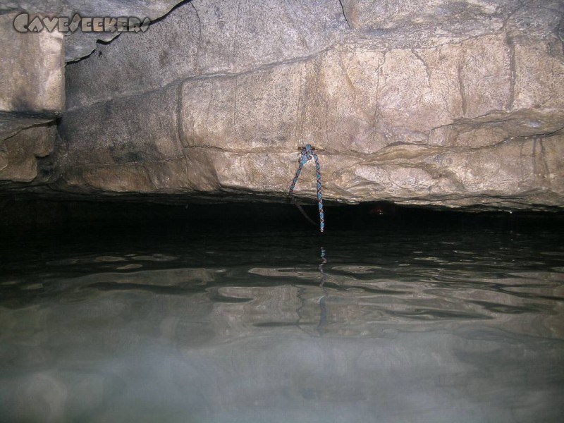 Falkensteiner Höhle: ... und einschwimmen.