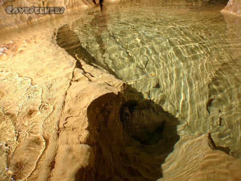 Falkensteiner Höhle: Gar klares Wasser.