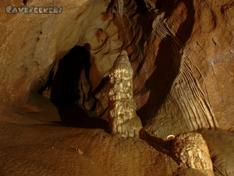 Grotte des Tunnels: Hier gehts zum höher gelegenen, unerschlossenen Bereich. Offenbar sehr empfehlenswert.