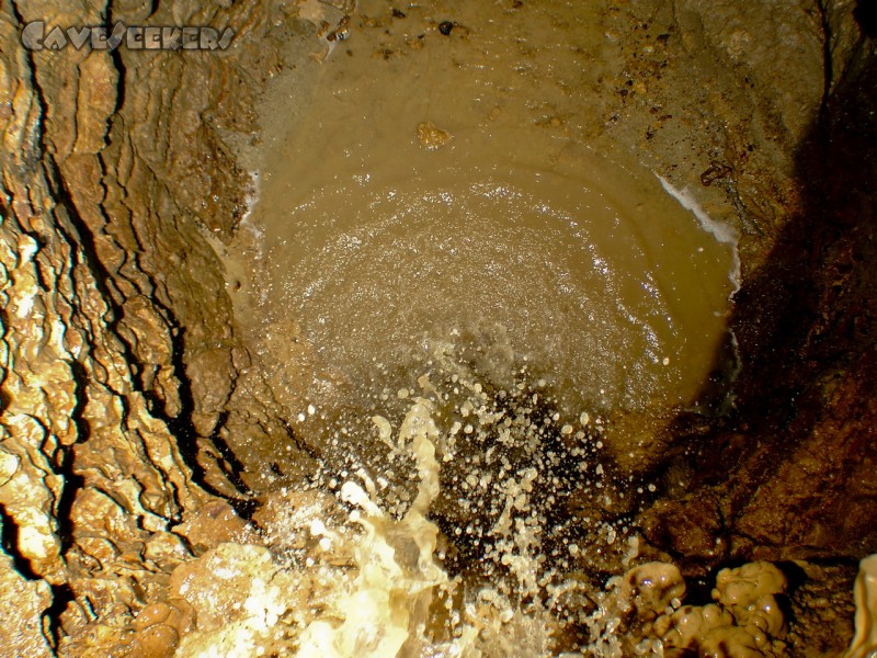 Teufelsloch: Der vierte Wasserfall von oben. ca. 4 Meter tief.